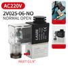 2v025-08-DC24V AC220V AC380V DC12V Pneumatic two-position two-way 2/2 solenoid control air valve one in and one out