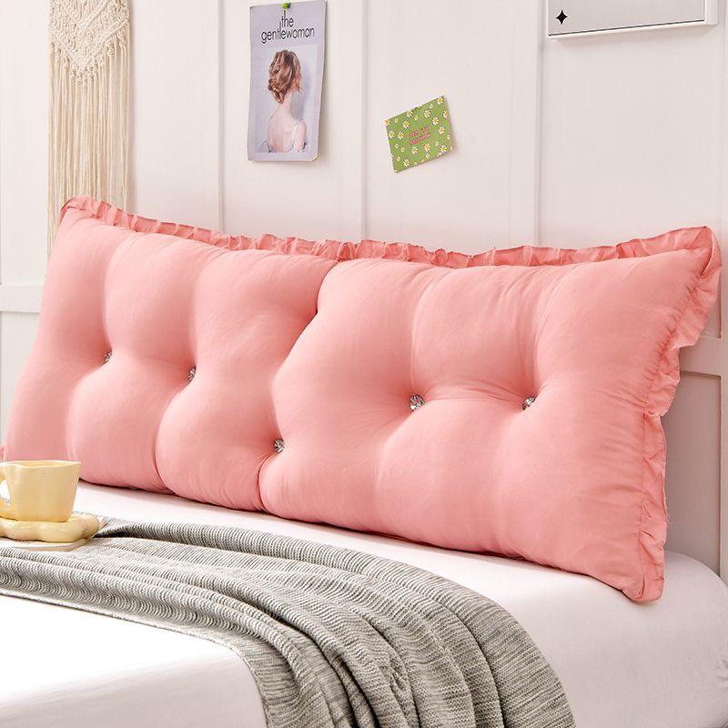 Bed Back Cushion Thicken Quilted Padded Anti-collision Princess Style Large Backrest Removable and Washable Tatami Waist Cushion