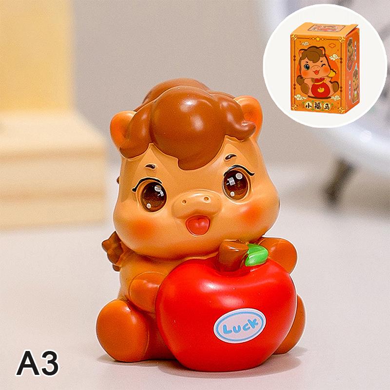 Милые мультяшные украшения в виде лошади по знаку зодиака, талисман года лошади, смола, настольное украшение для дома, забавный подарок, фигурка лошади года