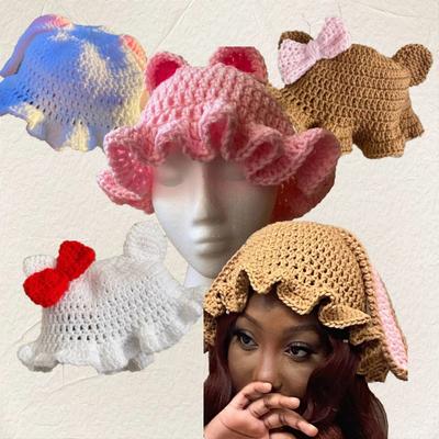 New Handmade Crocheted Mesh Pullover Hat, Fashionable and Personalized Adult Hat