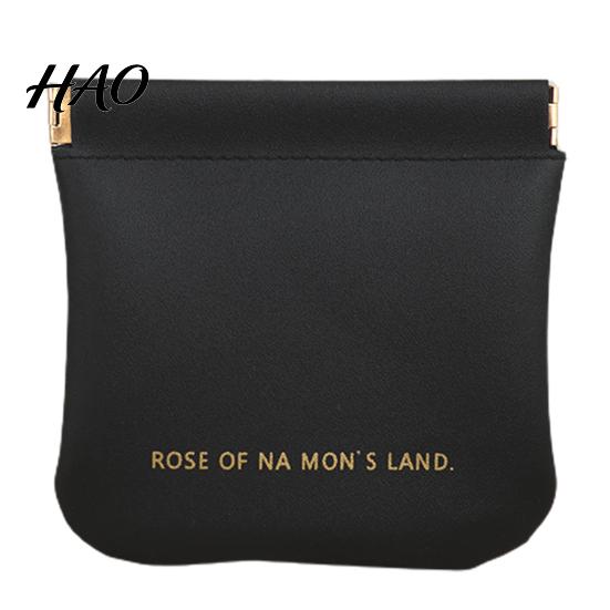 Lipstick Storage Bag Faux Leather Mini Cosmetic Waterproof Elegant Magnetic Closure Portable Data Cable Multi-functional Women Makeup Sanitary чёрный