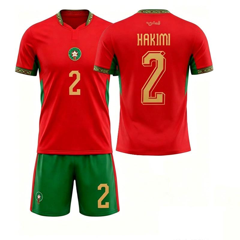 2627 USA, Kanada und Mexiko Weltmeisterschaft Marokko Heim Nr.. 2 Ashraf Trikot 10 Diaz Fußballtrikot Set 28#
