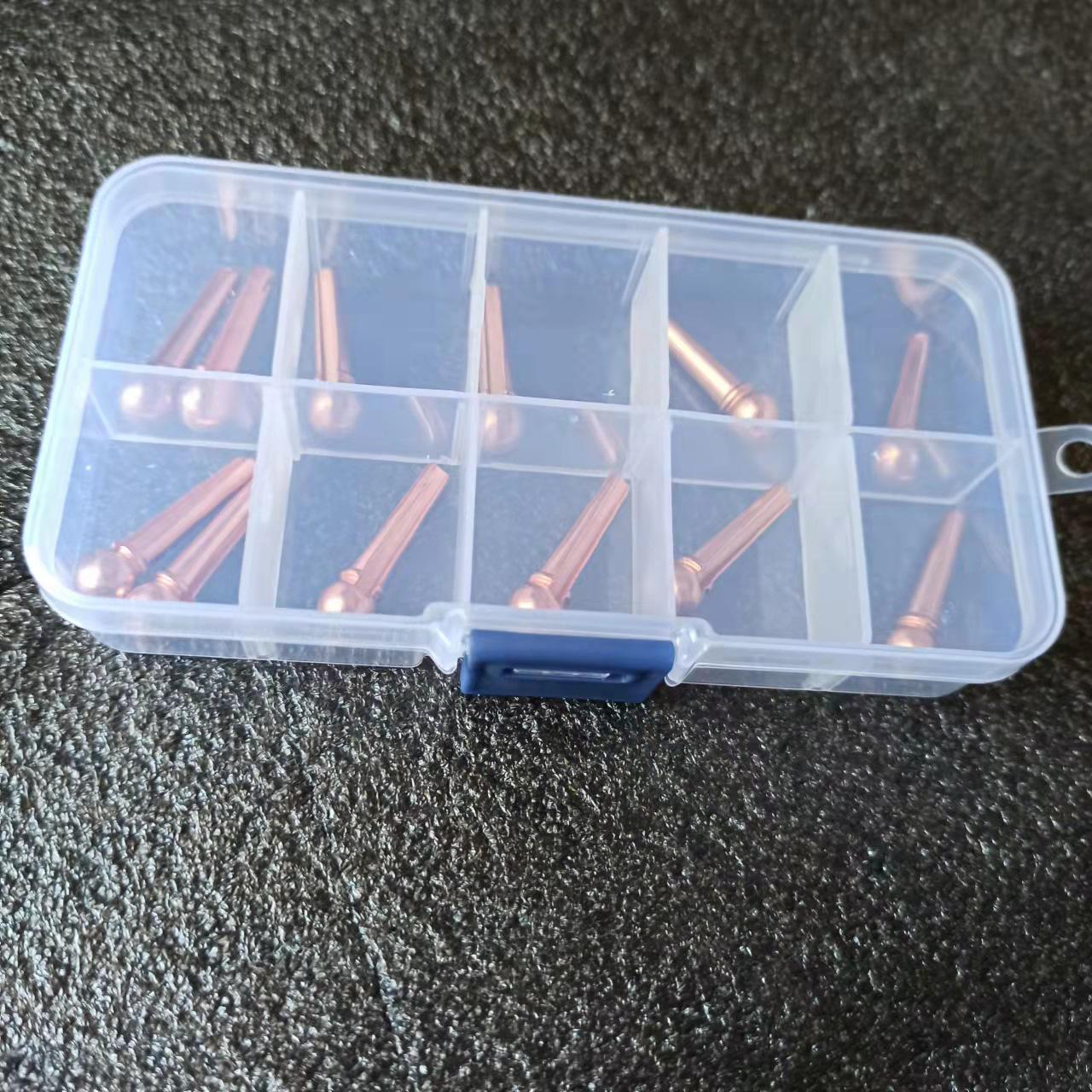 50-Piece Zinc Alloy Guitar Picks with Storage Box and Finger Protectors