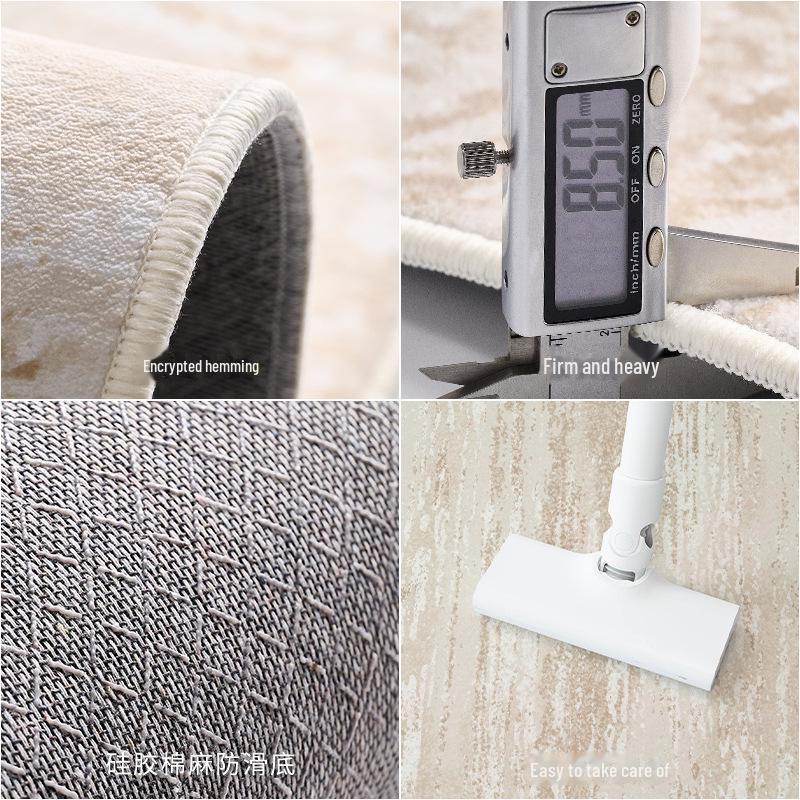 "2024 Cream Washable Luxury Carpet & Sofa Blanket for Living Room and Bedroom"