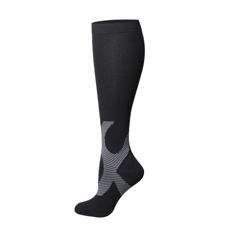 1 Pair Running Graduated Pressure Leg Area Warmers 20-30Mmhg For Running Marathon Cycling Football Varicose Veins Hosiery For Men'S Active Socks