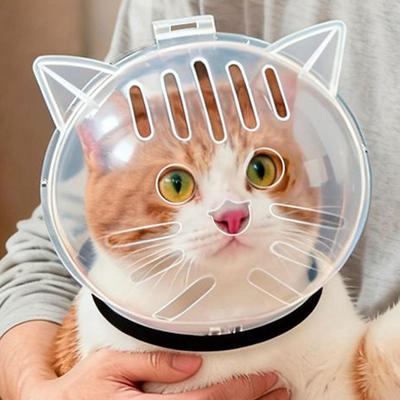 Kattbubbelmunskydd Husdjursvårdsskydd Tillbehör Anti-bett Anti-slickande Kattrymdshuva Andningsbar Hjälm Ansiktsskydd Katthuva
