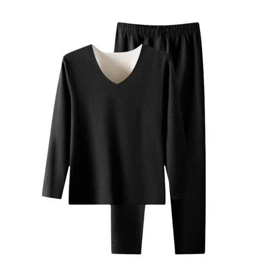 Men's Thermal Underwear Fleece Lined Long Johns Set Winter Warm Base Layer