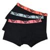 Emporio Armani Men's Boxer Briefs, Plain with Monogram Logo, 3-pack, XL Size, Available In Black, Orange, Green, and Pink. (EM000259 AF20668 MC061 XL)