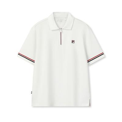 Heritage Fashion Retro Classic Casual Simple Solid Comfortable Versatile Cotton Loose Short Sleeve Polo Shirt Men Tops Cloud-White F11M628116FWT