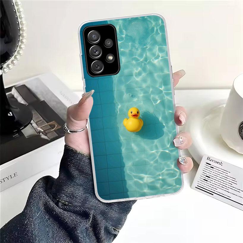 Rubber Ducks Swimming Pool For Samsung Galaxy A52S A42 A32 A22 A12 A02S A51 A50S Phone Case A41 A31 A21S A30S A20S A20E A70 A71
