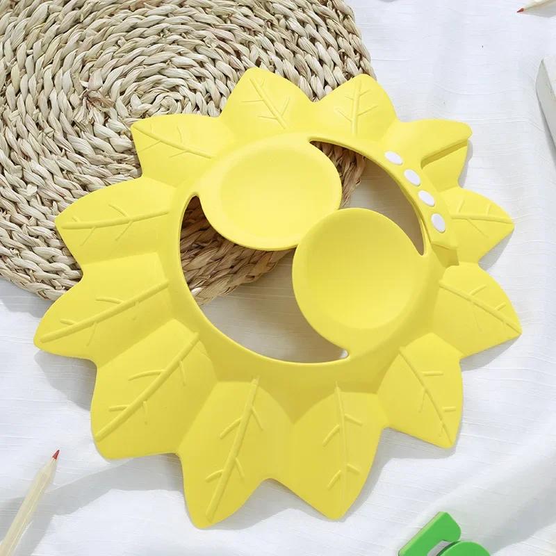 

Safe Baby Shower Cap Bath Protection Soft Cap Hat for Baby Wash Hair Shield Baby Care Shampoo Cap бордовий