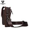 Humerpaul New Men Bags First Layer Cowhide Shoulder Bag Retro Messenger Bag Multi-function Tool Storage Bag Sports Waist Bag