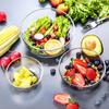 Ocean Nordic Glass Salad & Dessert Bowl Set