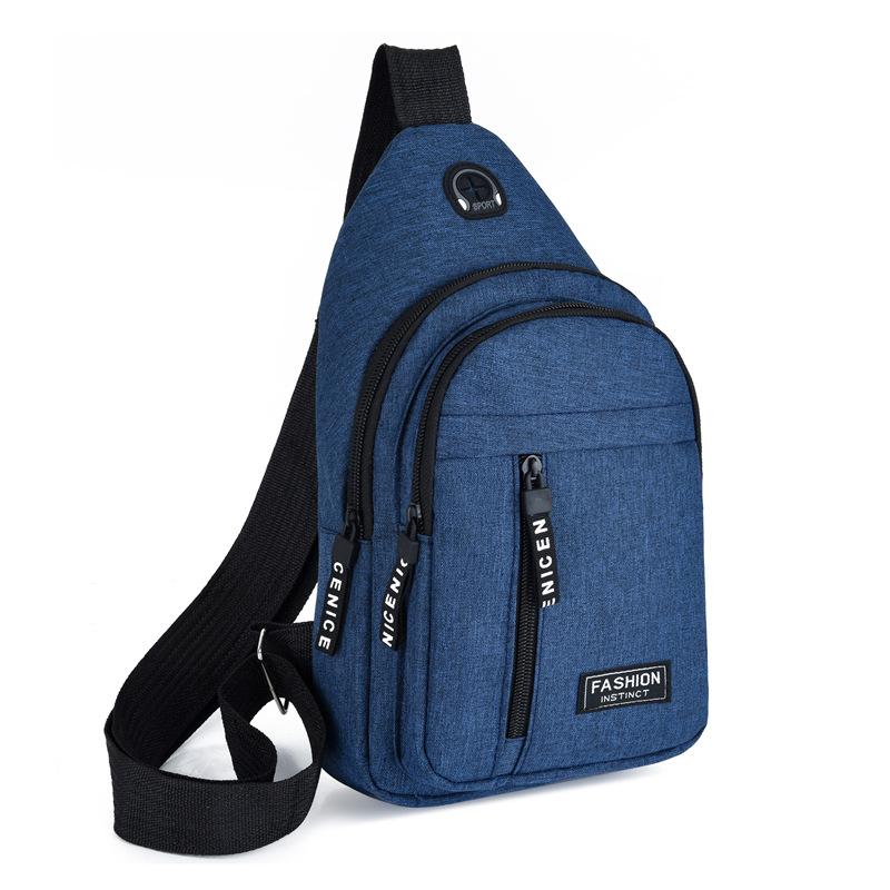 Men'S Oxford Cloth Breast Bag Multifunctional Sports Outdoor Leisure Shoulder Backpack Crossbody Bag
