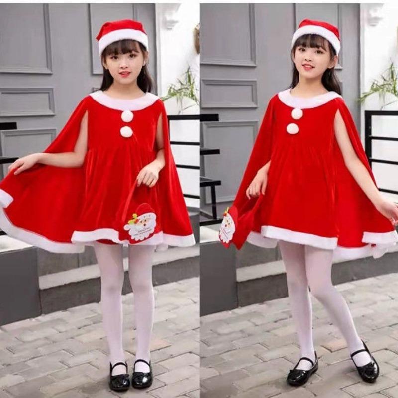 Children's Christmas Watch Performance Costume Set Santa Claus Festival Ball Performance Costume Snowman Clothing 1