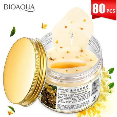 80 Pcs/ Bottle Gold Osmanthus Eye Mask Eye Care Collagen Gel Whey Protein Sleep Eye Patche