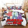 Hi Score Girl Bedding Set Duvet Cover + 2 Pillowcases Retro Arcade Game Haruo Akira 90s Nostalgic Anime Soft Pastel Bedroom