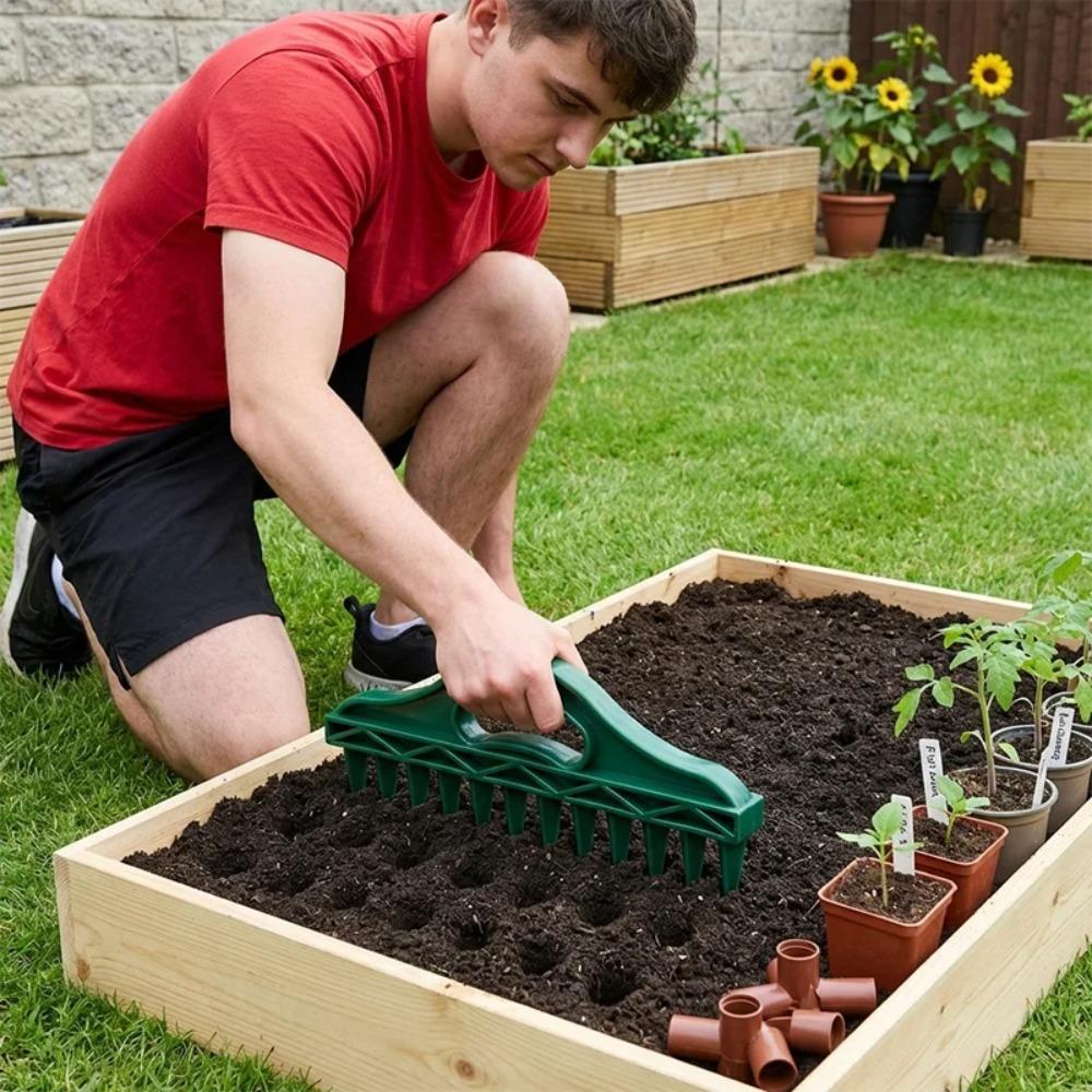 Seeds Handheld Spreader Seed in Gardening Punching Tool Manual Soil Portable Spacer Soil Puncher Planting Seeds Soil Loosening