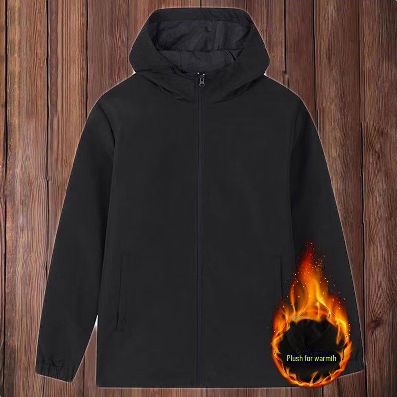 

Мужская ветрозащитная облегающая тренировочная куртка осень/зима с бархатной подкладкой 5XL