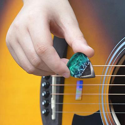Epoxy Resin Guitar Picks Northern Lights Necklace Electric Guitar Picks Creative Pendant Guitar Pick Plectrums Musician Presents