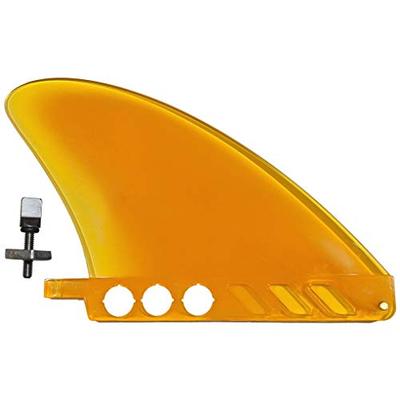 12cm Center Fin, Flex Soft, 4.6" for Longboards, SUPs, airSUP, AIR7 Paddleboards, saruSURF (with Screw, Yellow)