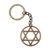 Celtic Knot Charm Hexagram Keychain Irish Amulet Key Ring 28mm Ring