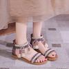 Embroidered Sandals Women's Summer Bohemian Ethnic Style Retro Tassel Roman Trootoe Travel Women's Shoes