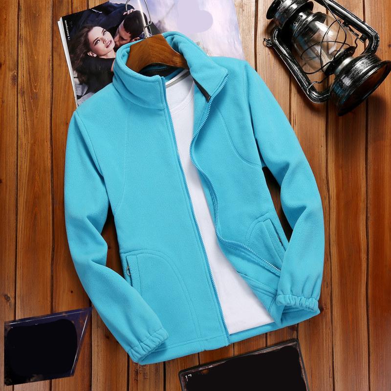 Autumn Winter Women Fleece Zip Up Sweatshirts Long Sleeve Warm Polar Fleece Coat