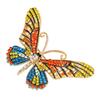 Rhinestone Brooch Colorful Fade Resistant Beautiful Elegant Women Lapel Pin for Hat Scarf Sweater Bag