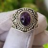 Natural Amethyst Gemstone 925 Sterling Silver handmade Ring Size 9 US Gift Ring