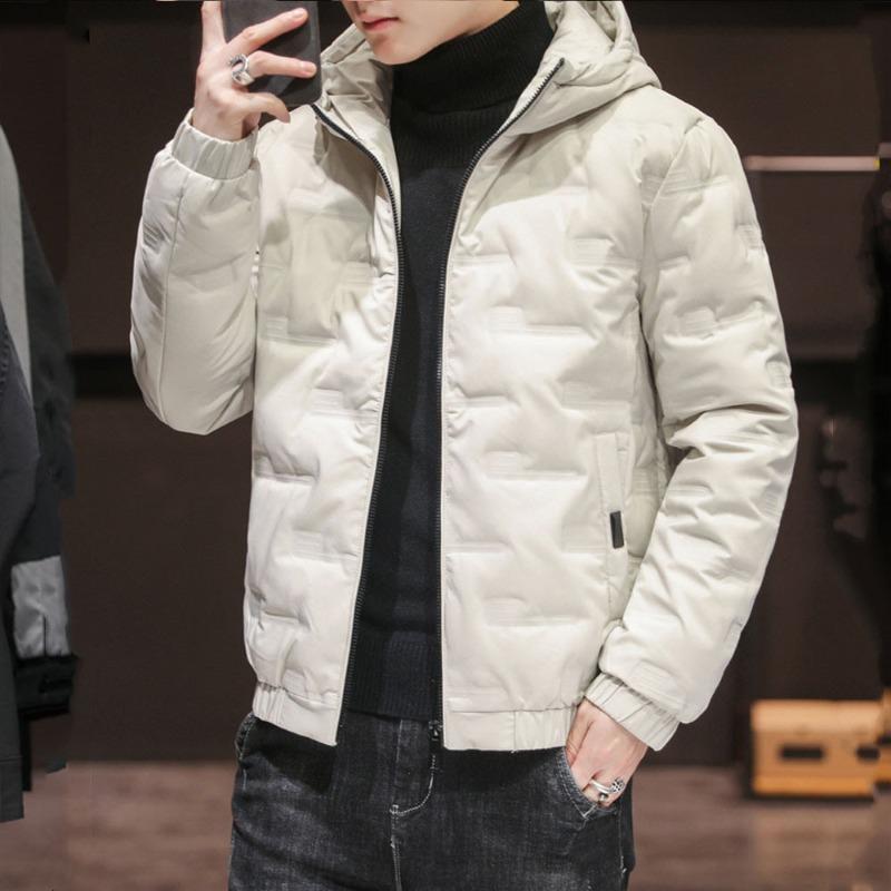 

Men s stand-up collar cotton clothes, autumn and winter thickened warm cotton clothes jacket, feather army clothes handsome cotton clothes 5XL