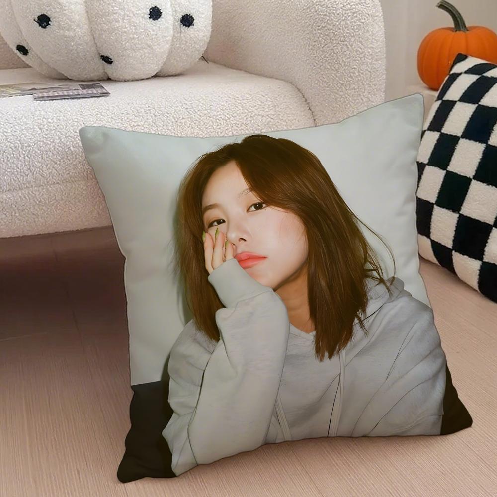 singer soulful WWheein JJung WWheein Cushion Cover Throw Pillow Cover Hidden Button Durable Polyester Chair Cushion