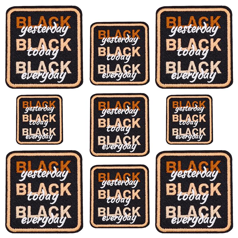 10PCS Fashion Black Girl Embroidered Patch Iron On Patches For Clothing Black Girl Magic Patches For Clothes Jackets Sewing DIY