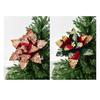 3pcs Christmas Decorative Felt Fabric Flower 30*20cm Vibrant Christmas Tree Decor Artificial Poinsettia Flowers Holiday Decor