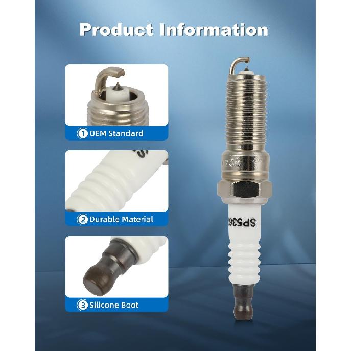 ECCPP Spark Plug Platinum Iridium Fit for Mazda for 6 2009-2012,for Mazda for CX- 2007-2012 Replacement for 5367 (6 Spark Plugs)