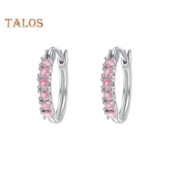 

Серьги-кольца со стразами для женщин, блестящие круглые серьги с кубическим цирконием, блестящие украшения-кольца со стразами для вечеринки, свадьбы розовый