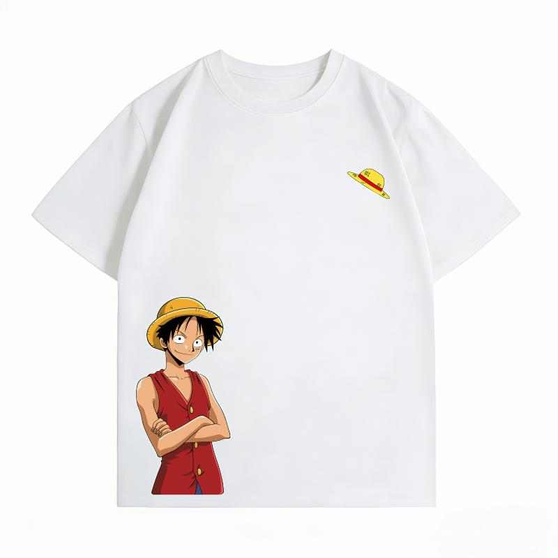 Unisexs Clothing New 100 Cotton Breathable Summer TShirt Bandai One Piece UnisexsTShirt Luffy Print CasualStreetwear UnisexsTShirt