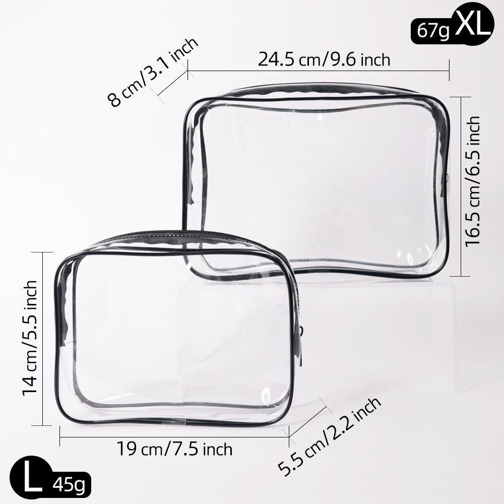 Transparent PVC Waterproof Makeup and Toiletries Bag - Personalized Logo Option, Multi-Functional Travel Storage