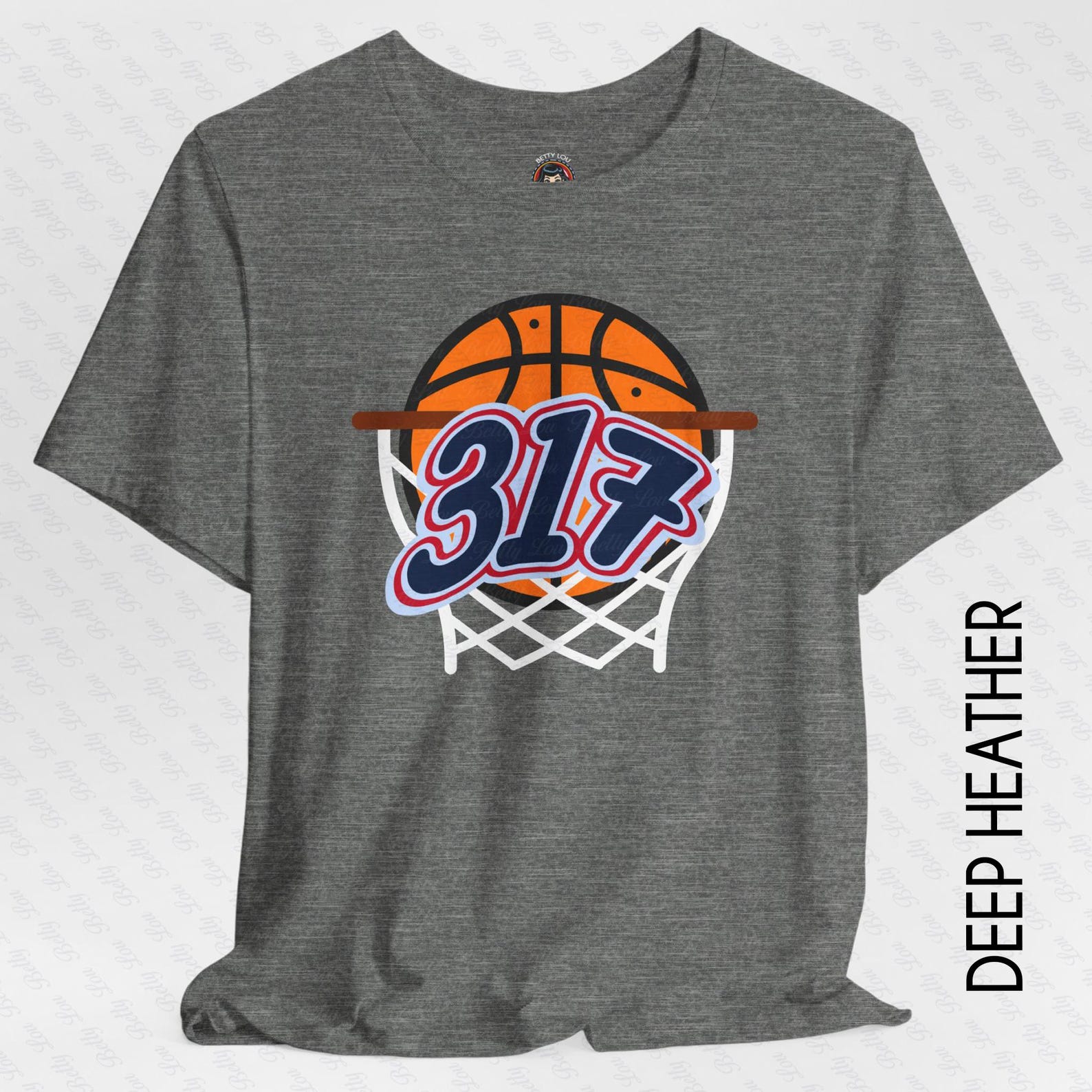317 Area Code Basketball T-Shirt: Retro Indiana Unisex Tee S