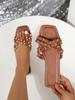 2024 New Arrival Women's Rivet Flat Sandals - Summer Beach Slippers