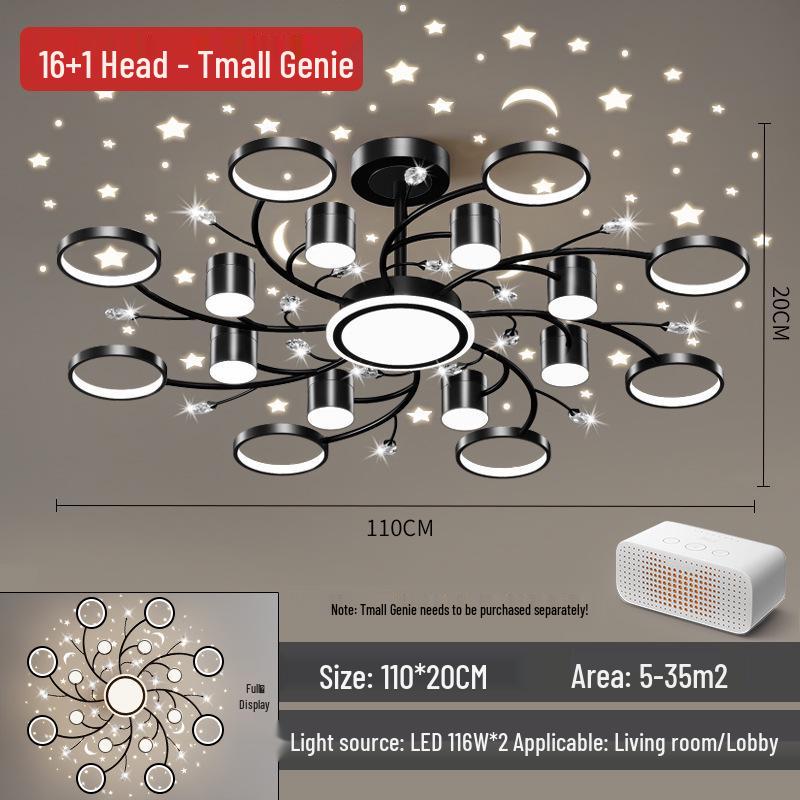 Modern Starry Sky Chandelier: Stylish Ceiling Light for Living Rooms, Bedrooms & Cafes