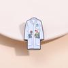 Cartoon Animal Doctor Enamel Pins Trust Me I'M A Ducktor Funny Medical Cat Stethoscope Brooches Lapel Badge Jewelry Gifts