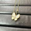 Exquisite Natural White Mother-of-Pearl Butterfly Clavicle Necklace for Women