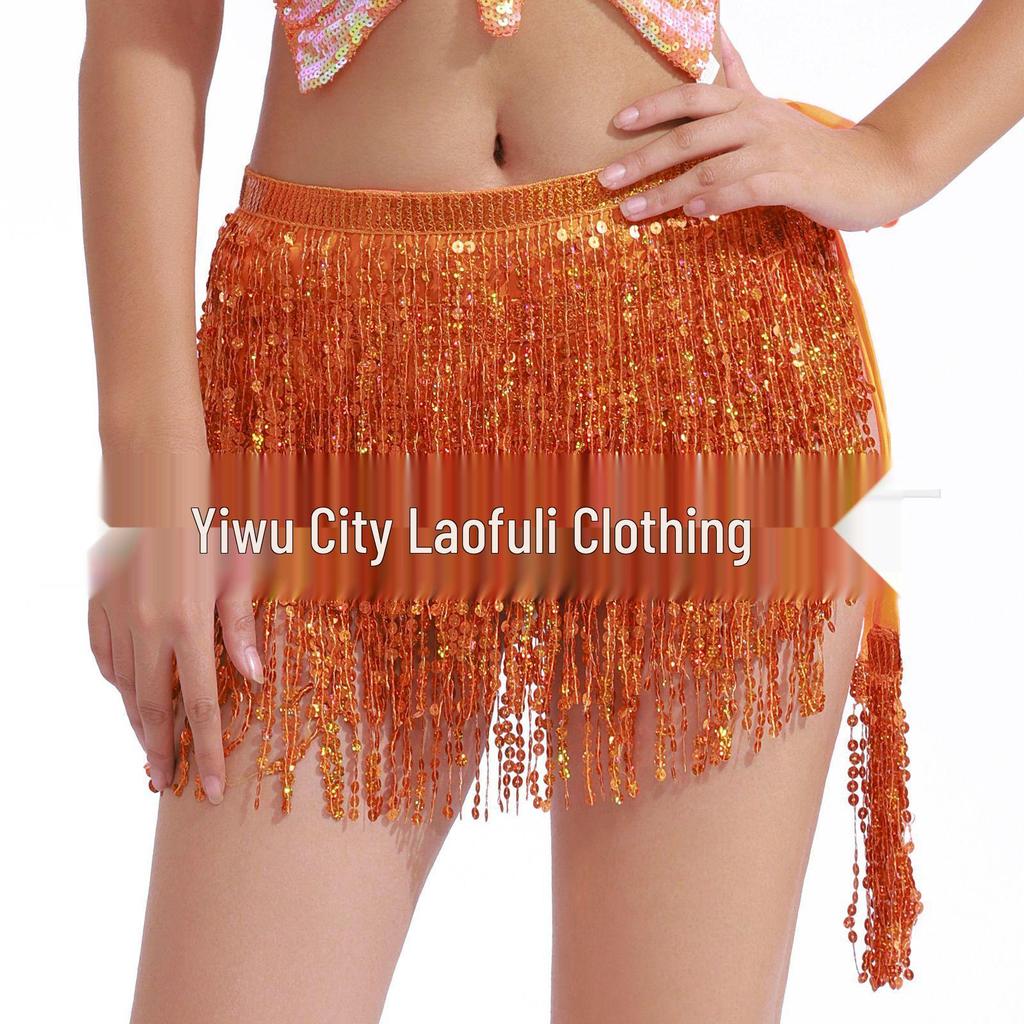 Bohemian Sequin Tassel Hip Scarf & Mini Skirt for Belly Dance