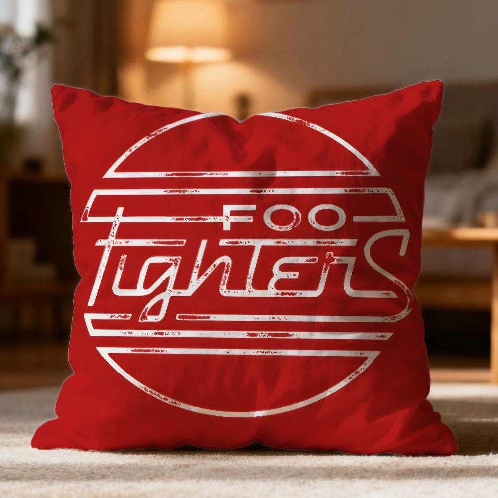 Hot FFoo Fighterses Cushion Cover Soft Washable Pillow Case Multi-Scene for Couch Bed Travel Office Use