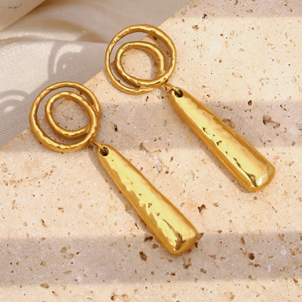 MamacitaSlay Creative 18K Gold Plated Stainless Steel Spiral Earrings, Popular Waterproof Jewelry Women's Charm Earrings Gift