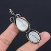 Moonstone 999 Copper Wire Wrapped Pendant, Handmade Gemstone Pendant, Gift For Mom Antique Jewelry