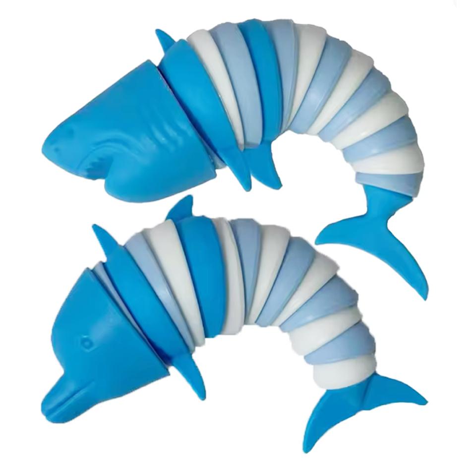 Articulated 3D Shark Stress Hand ToySensory Fidget Toy For Adults And KidsPressure Relief And Anti-Anxiety Desk Toy