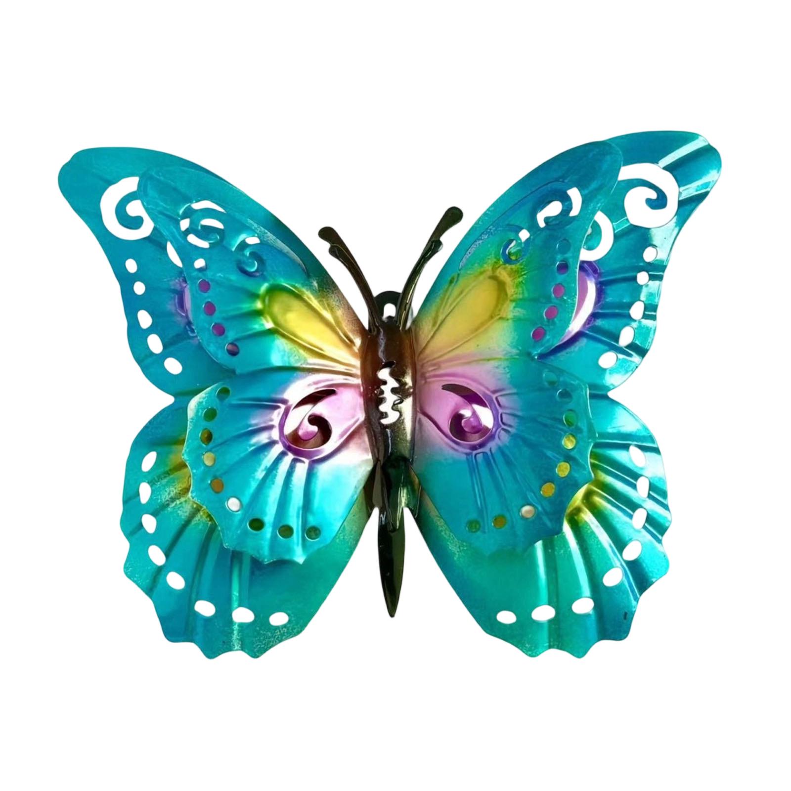 

Metal Butterfly Wall Art Decorative Hanging Sculpture for Indoor Outdoor Garden Patio Home Decor Accent Ornament One Size зелёный