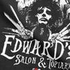 Edward Salon und Topiary Scherenhände Herren T-Shirt Vintage T-Shirt Kurzarm Rundhals T-Shirts Reine Baumwolle Party Tops